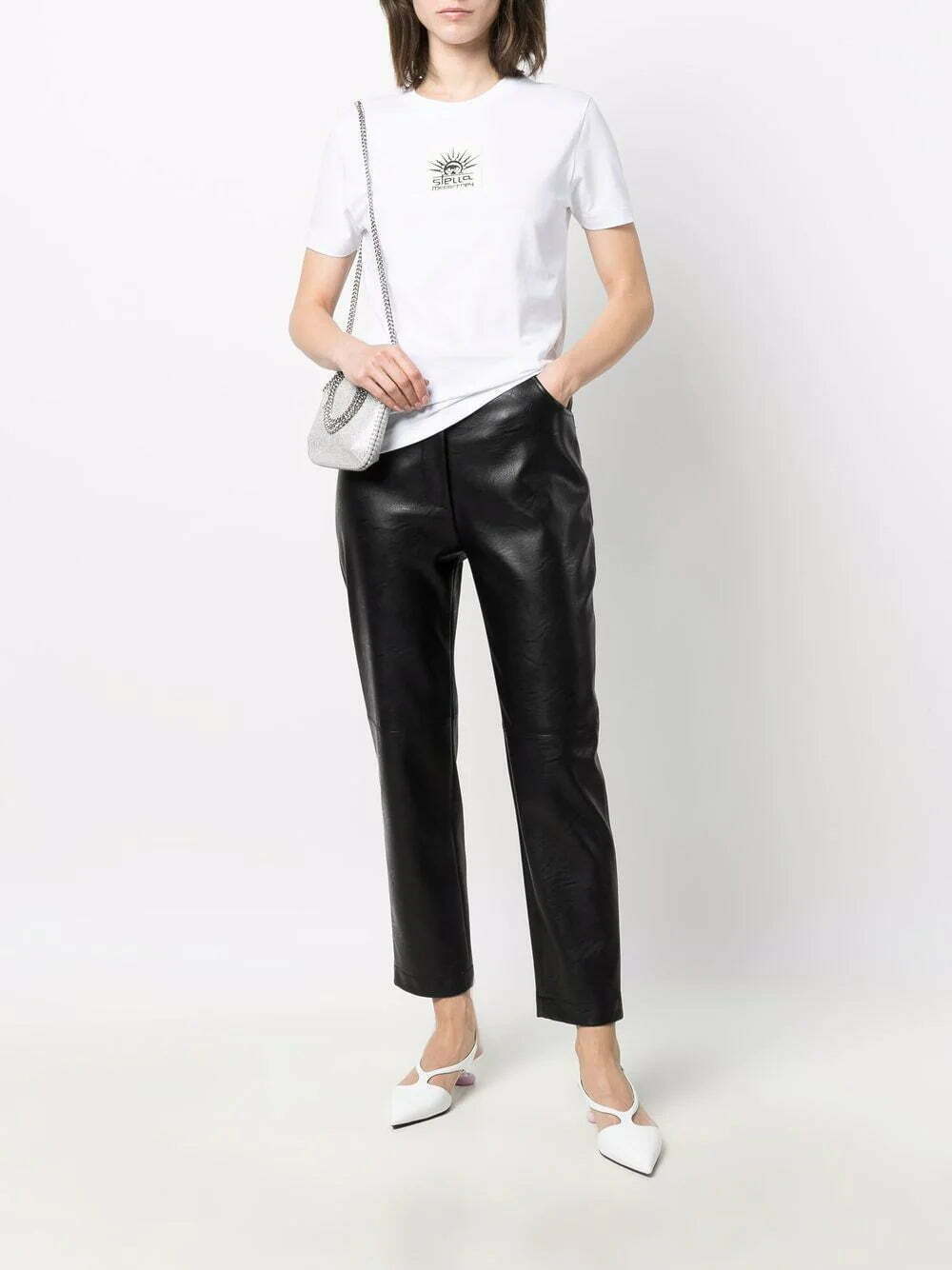 Stella McCartney logo-patch cotton T-shirt - Image 2