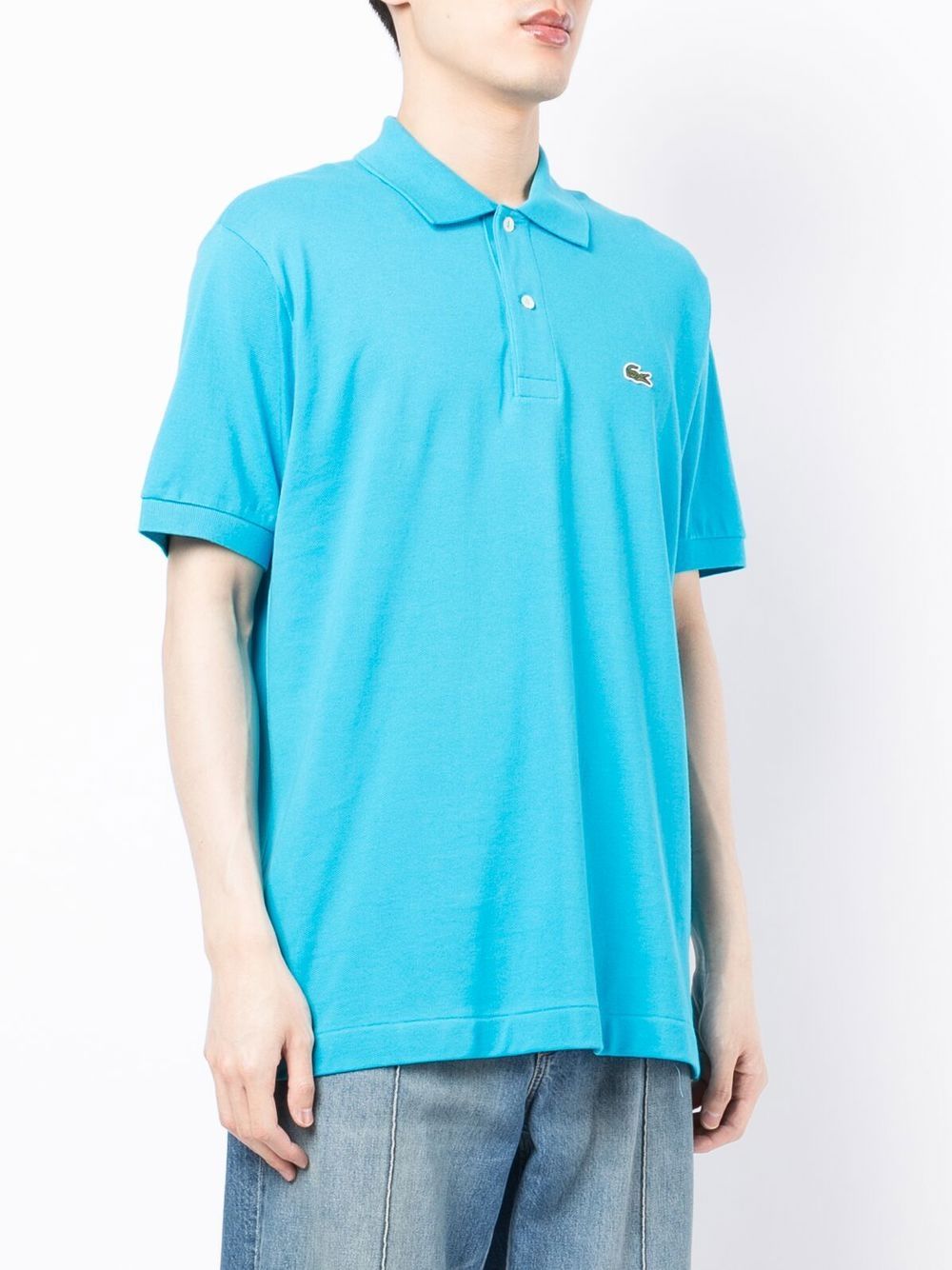 Lacoste logo-patch piqué polo shirt - Image 3