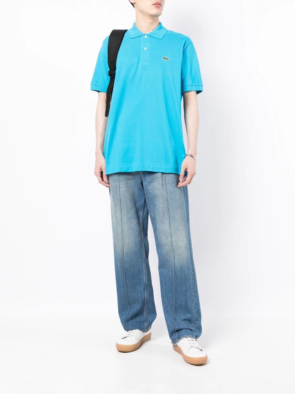 Lacoste logo-patch piqué polo shirt - Image 2