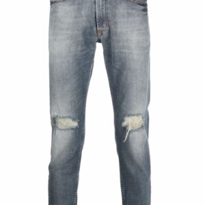 Versace Jeans Couture ripped-detailing slim-fit jeans