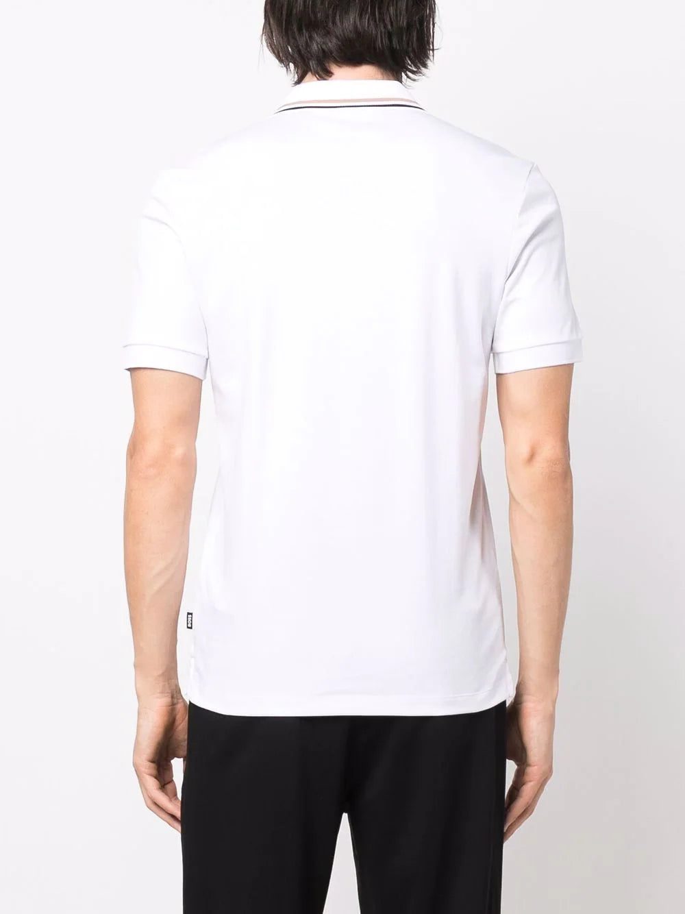 BOSS stripe-collar short sleeved polo shirt - Image 4