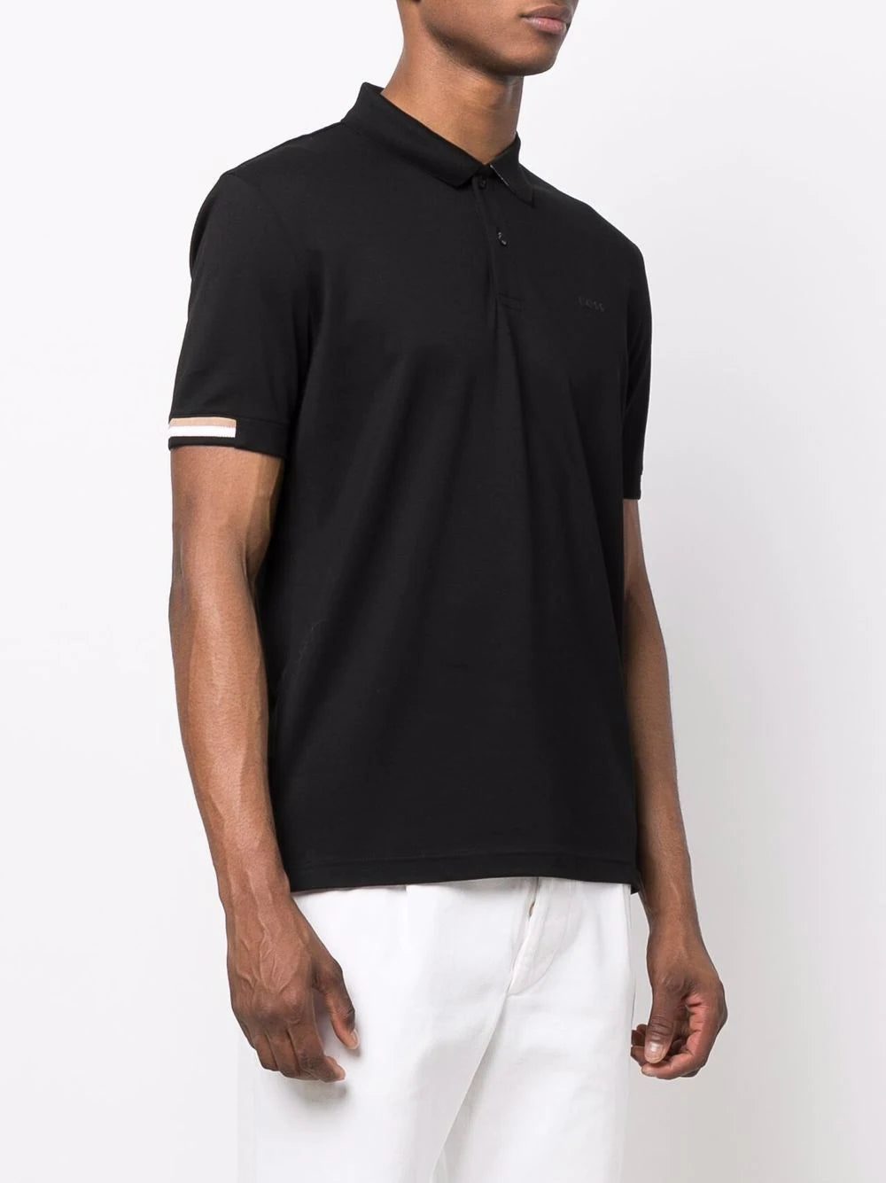 BOSS stripe-trimmed polo shirt - Image 3