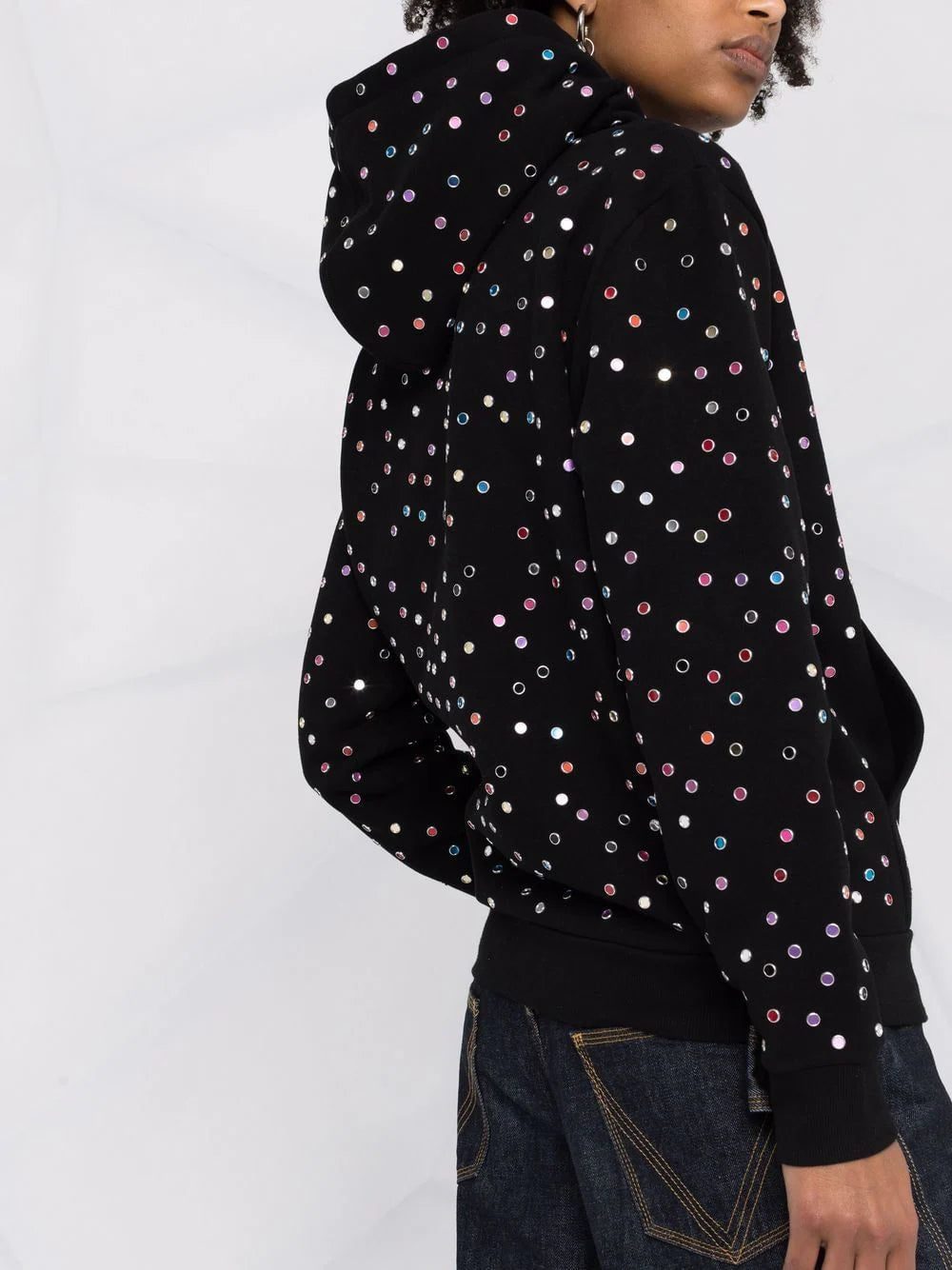 Saint Laurent logo-print drawstring hoodie - Image 3