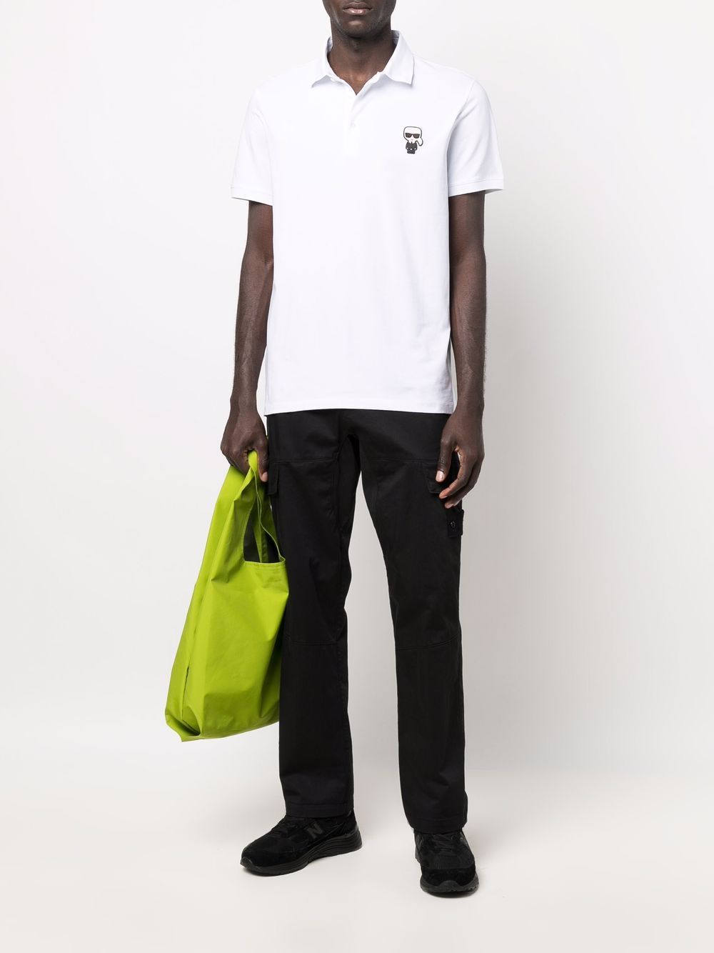 Karl Lagerfeld logo-patch polo shirt - Image 2