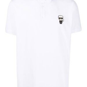 Karl Lagerfeld logo-patch polo shirt