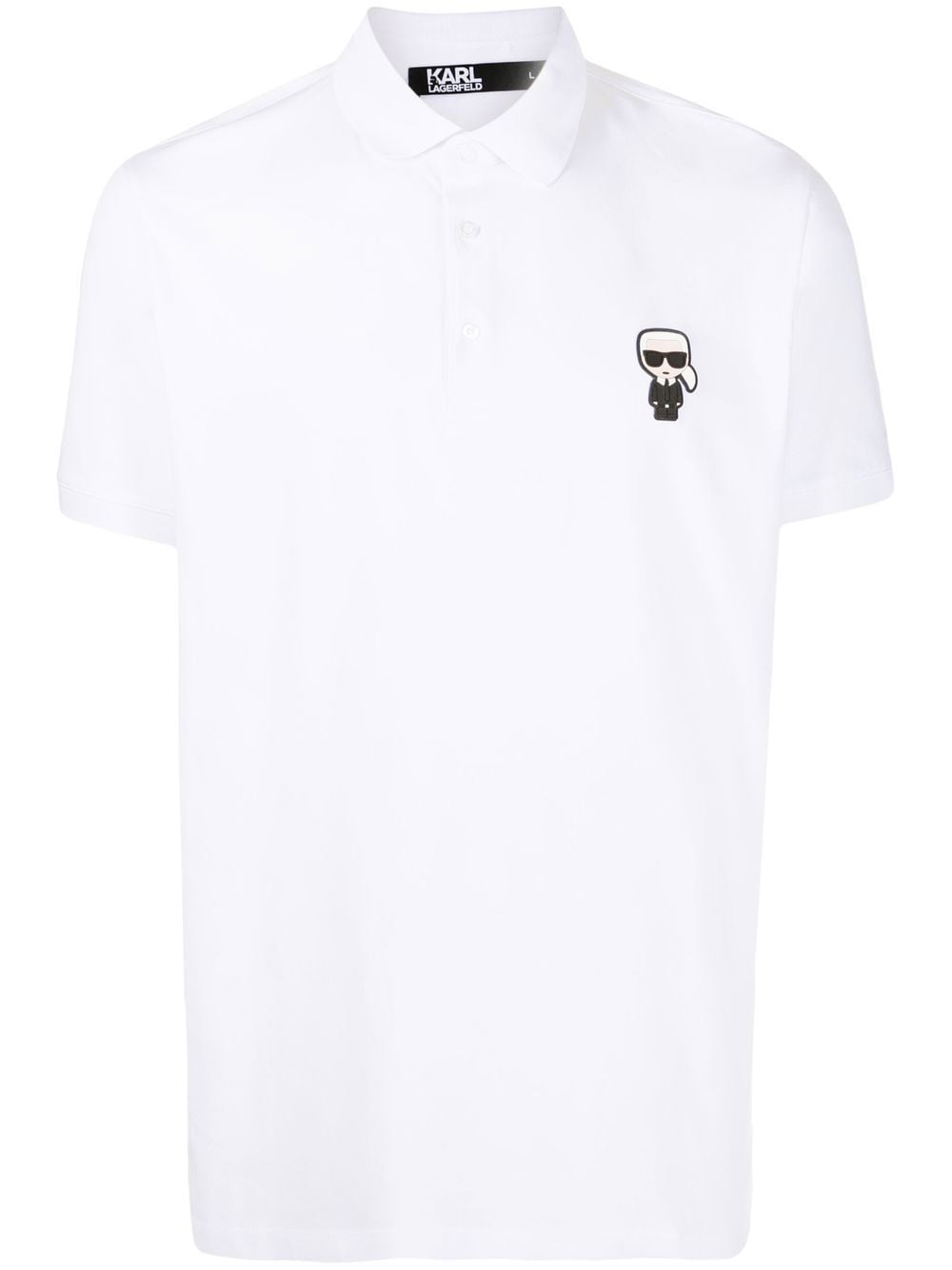 Karl Lagerfeld logo-patch polo shirt