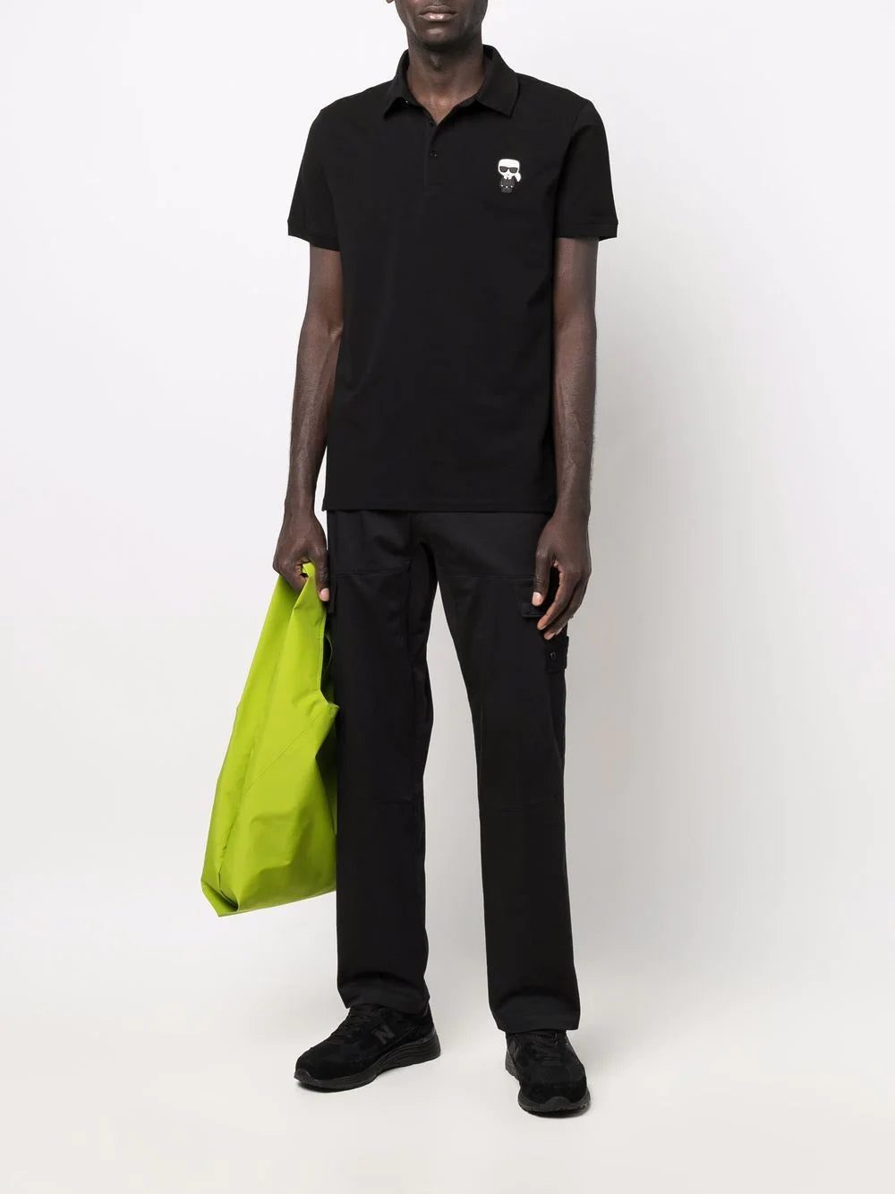 Karl Lagerfeld logo-patch polo shirt - Image 2