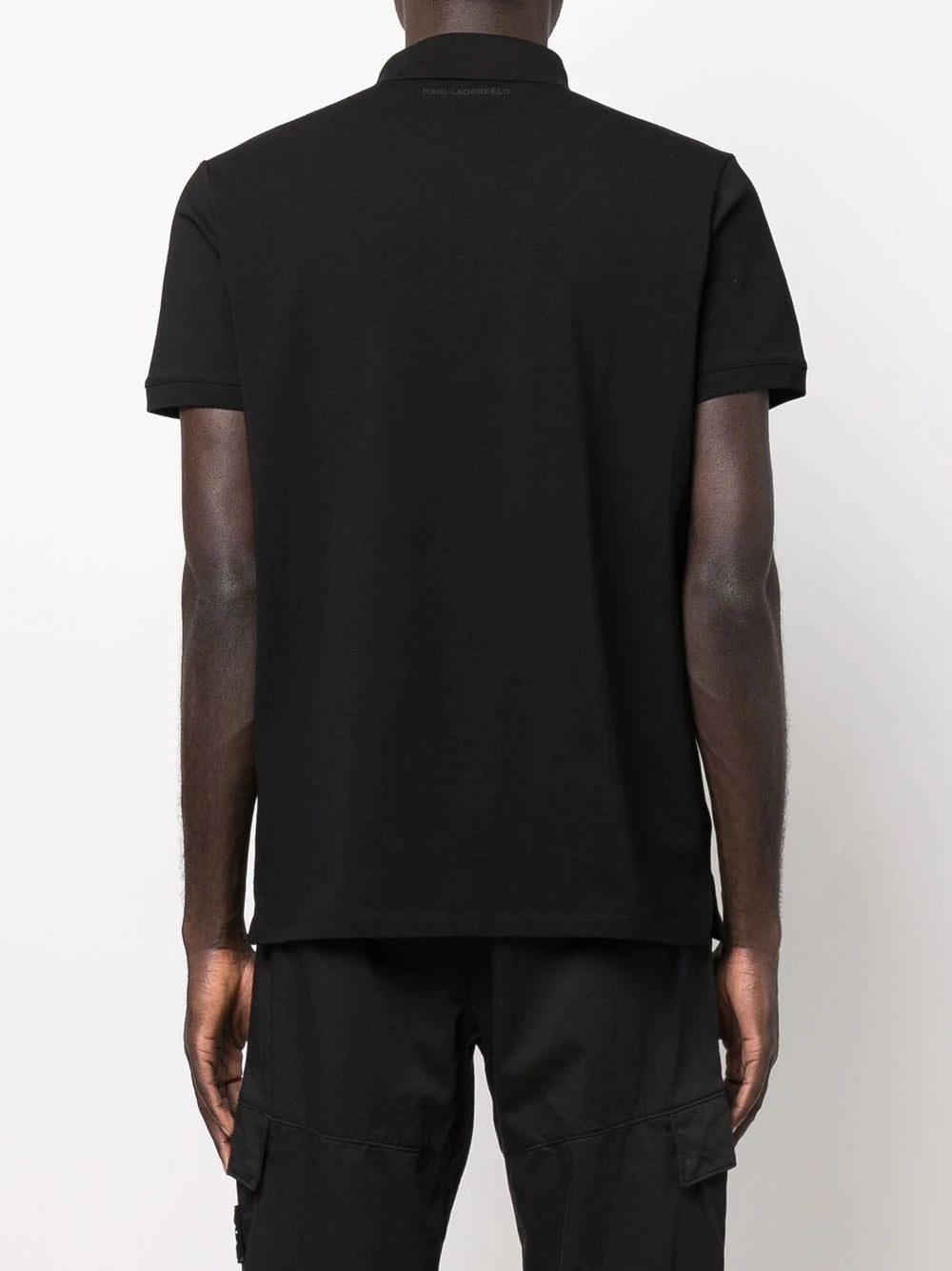 Karl Lagerfeld logo-patch polo shirt - Image 4