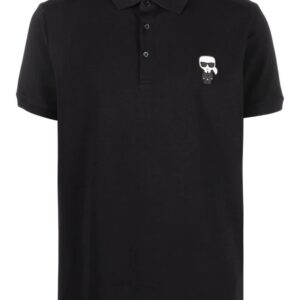 Karl Lagerfeld logo-patch polo shirt