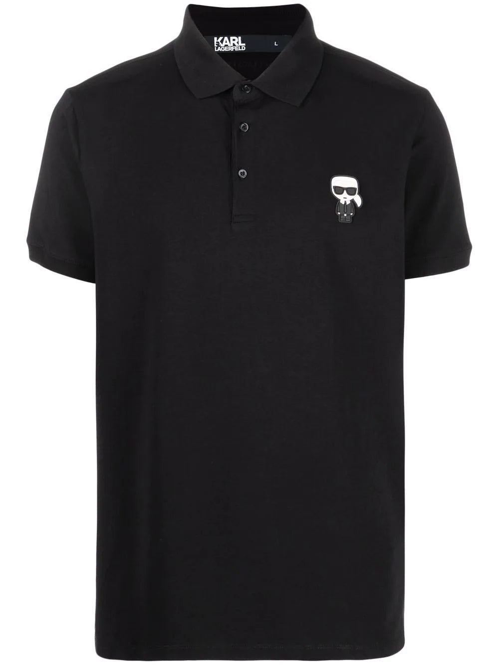 Karl Lagerfeld logo-patch polo shirt