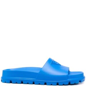 Prada  embossed-logo ridged-sole slides
