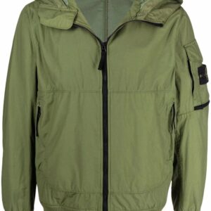 Stone Island  Compass-patch zip-front lightweight jacket