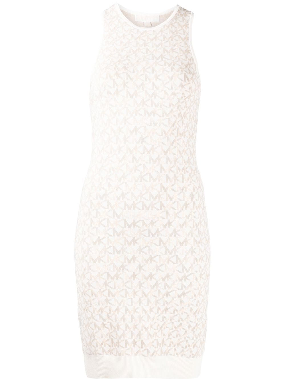 Michael Kors logo jacquard knitted mini dress