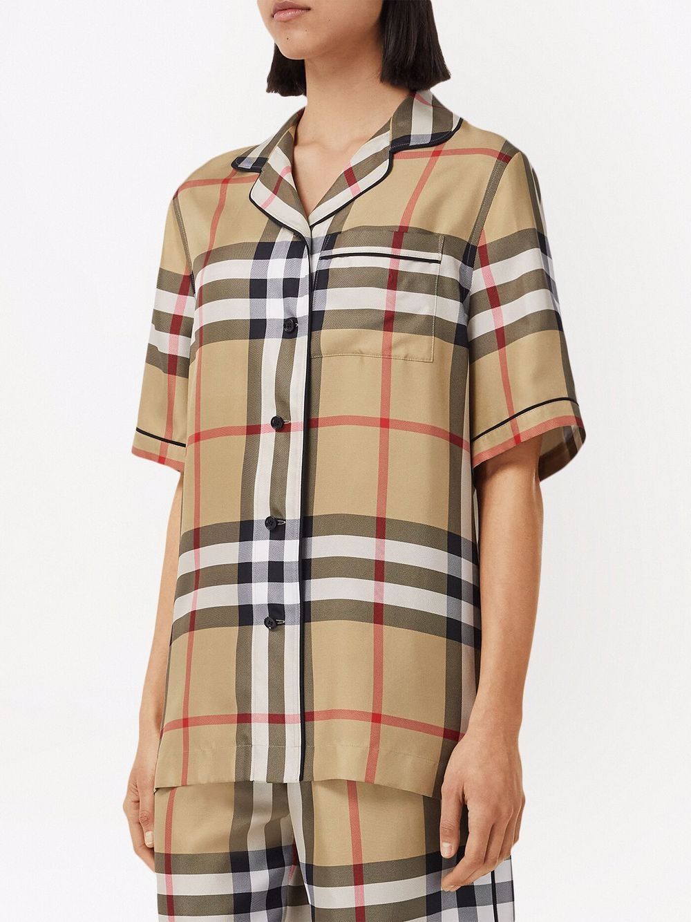 Burberry Vintage Check silk pajama shirt - Image 3