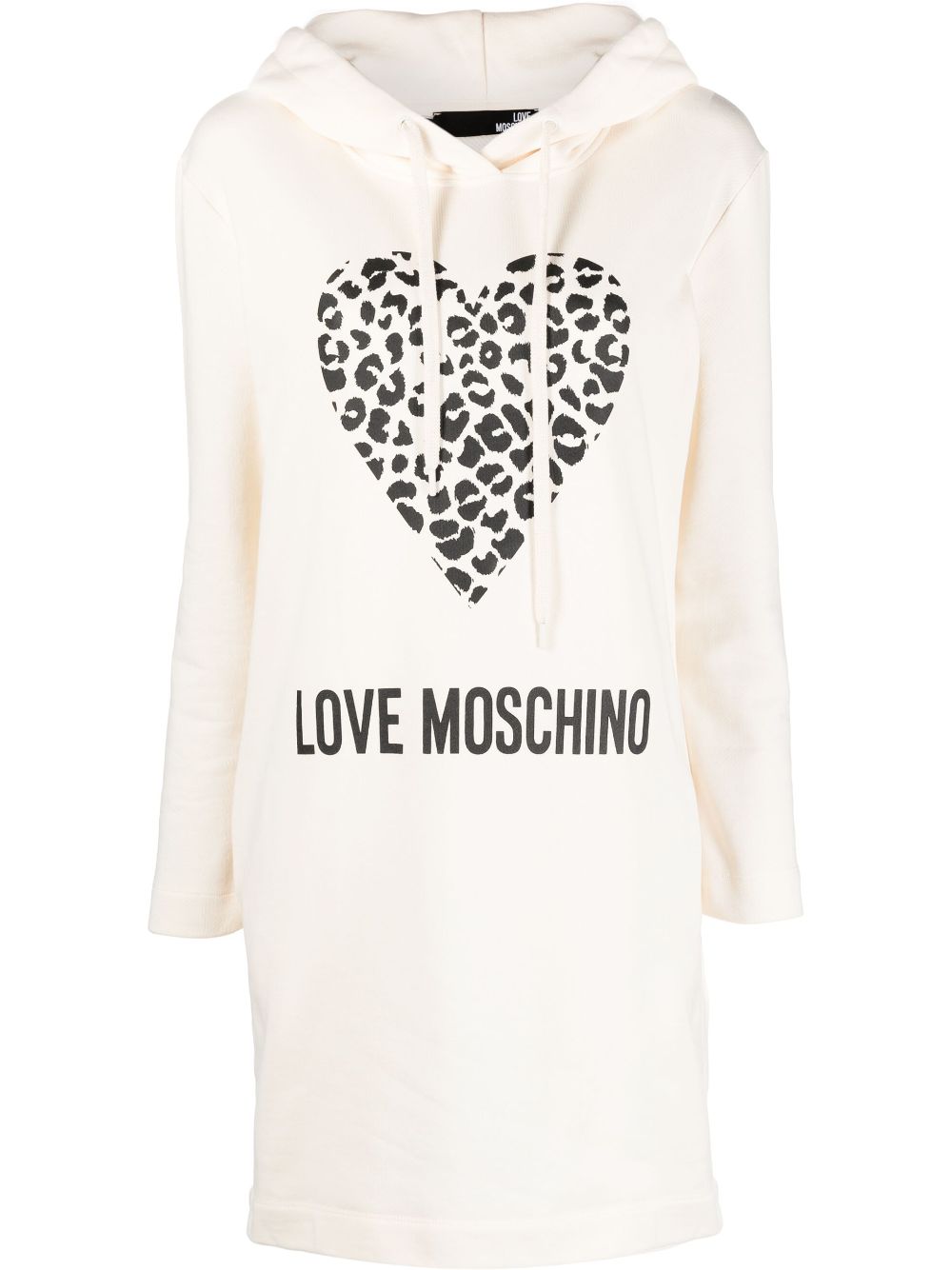 Love Moschino heart-motif hooded dress