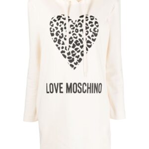 Love Moschino logo-print hooded dress