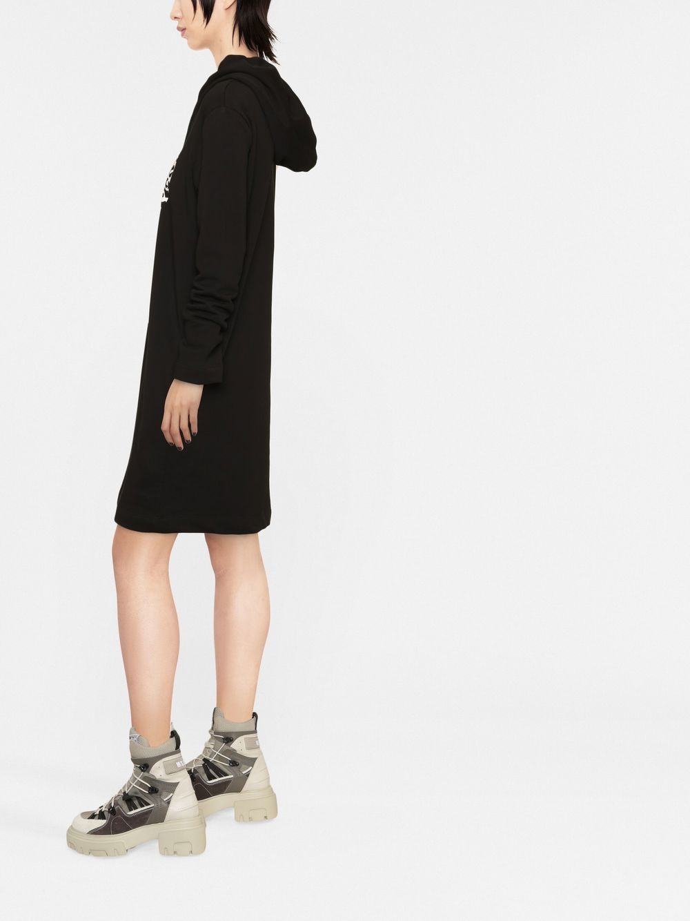 Love Moschino logo-print hooded dress - Image 2