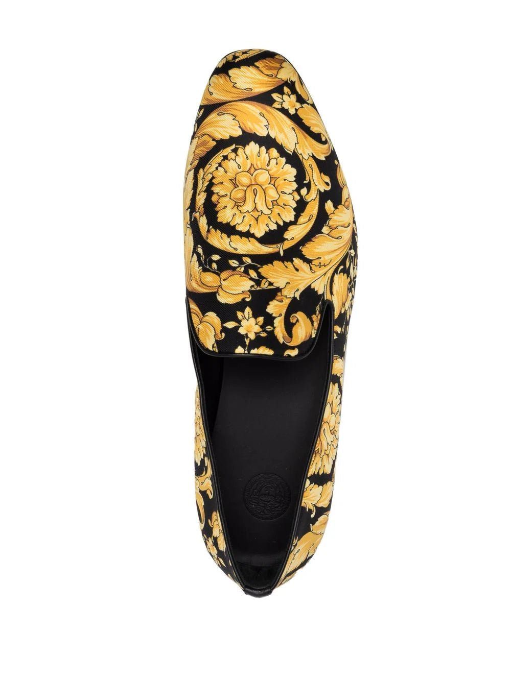 Versace baroque-print silk loafers - Image 4