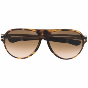 TOM FORD Eyewear tortoiseshell pilot-frame sunglasses