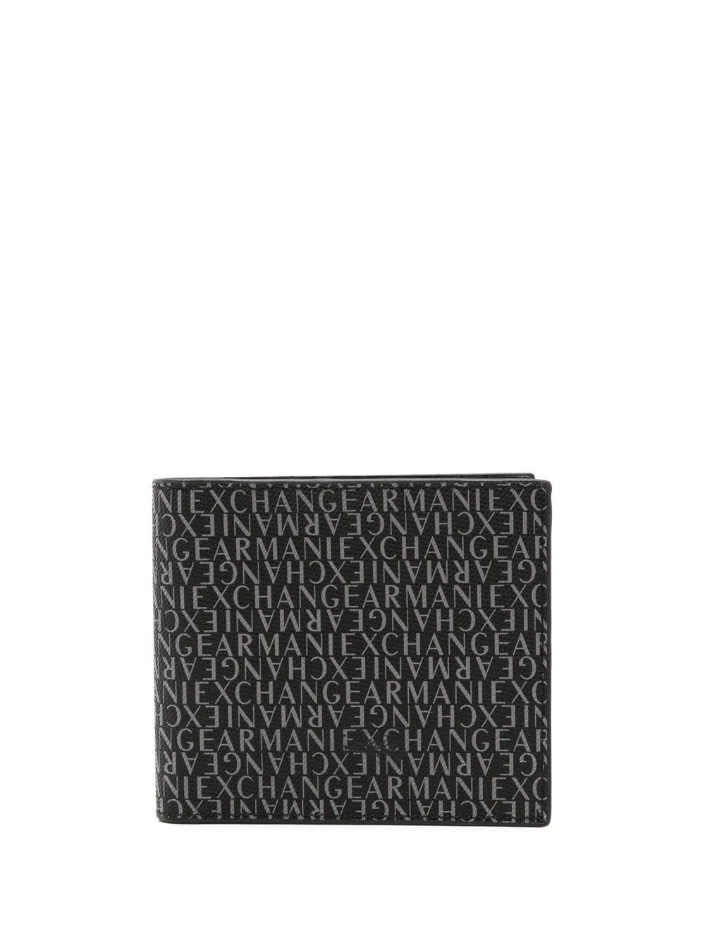 Armani Exchange logo-print bi-fold wallet