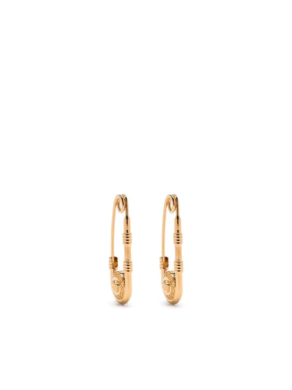 Versace safety pin earrings