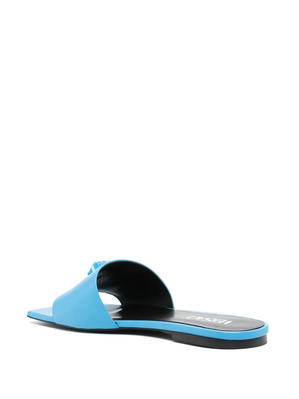 Versace La Medusa flat leather sandals - Image 3