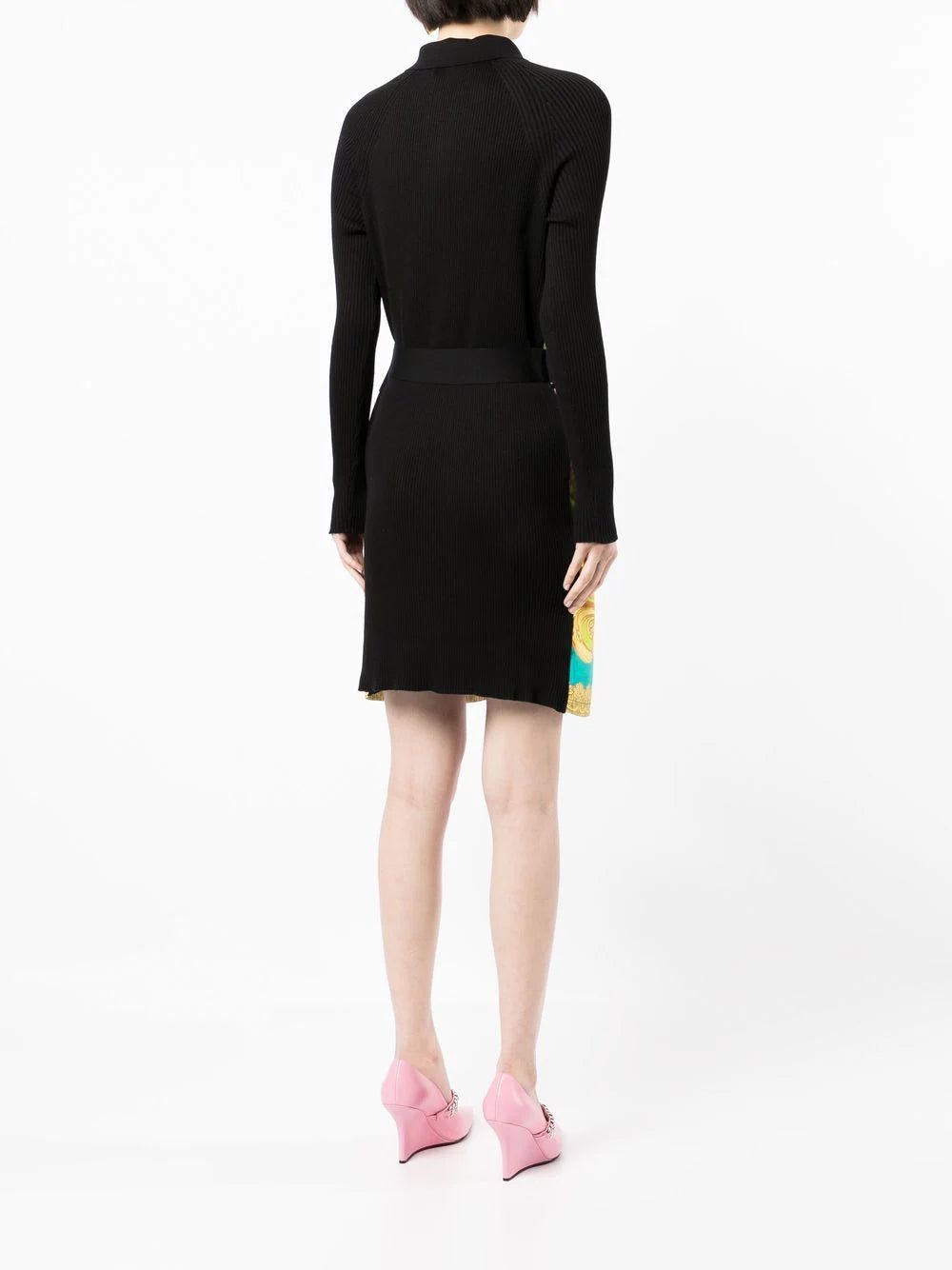 Versace baroque-print tie-waist dress - Image 4