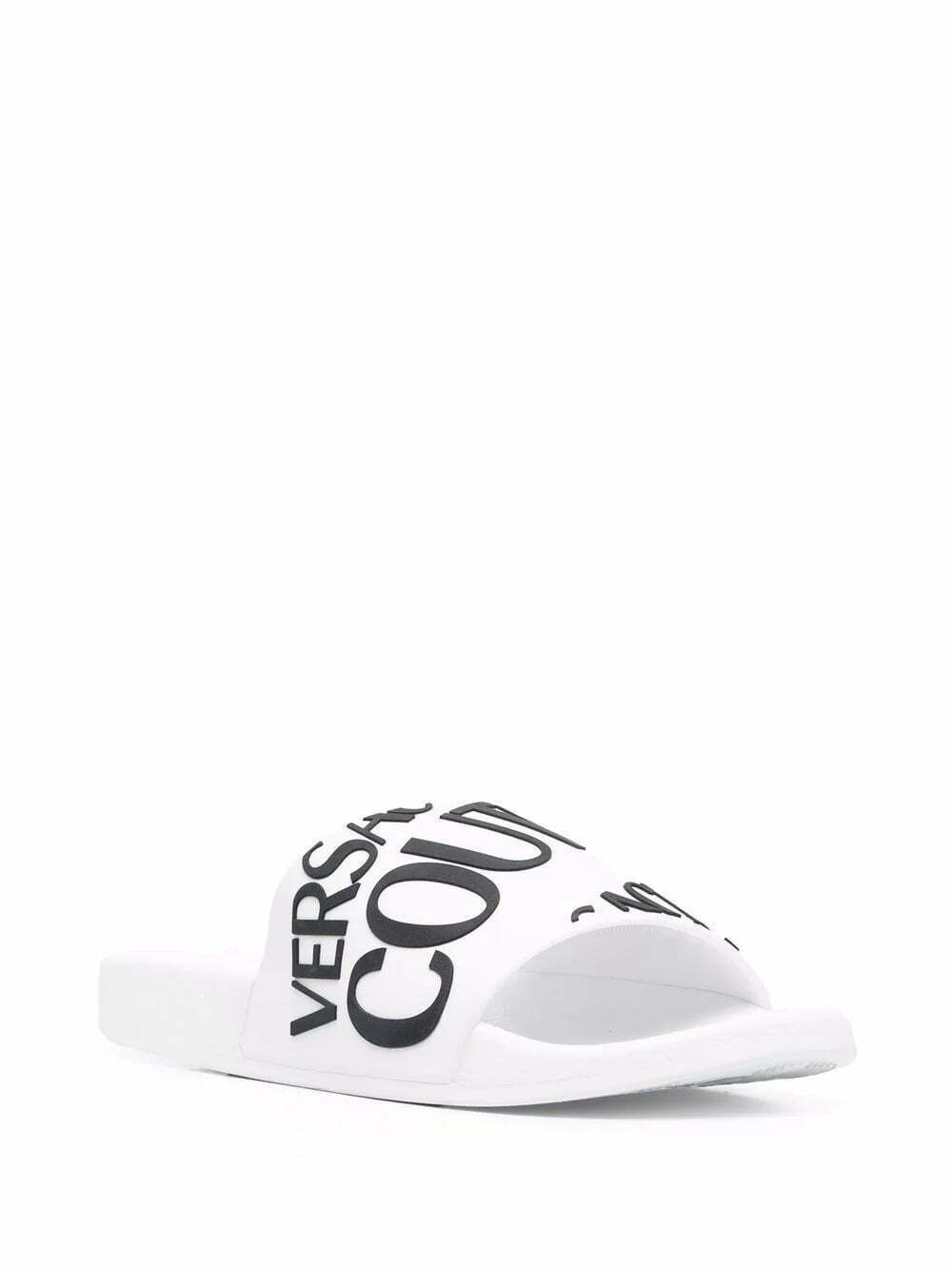 Versace Jeans Couture diagonal logo flat slides - Image 2