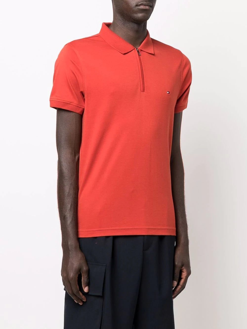 Tommy Hilfiger zip-up cotton polo shirt - Image 3