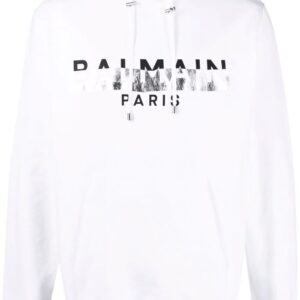 Balmain  logo-print drawstring hoodie