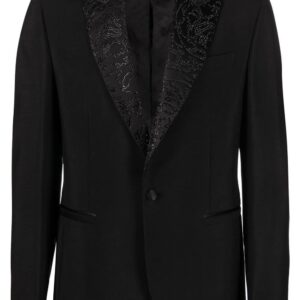 Versace Barocco Silhouette rhinestone-embellished blazer