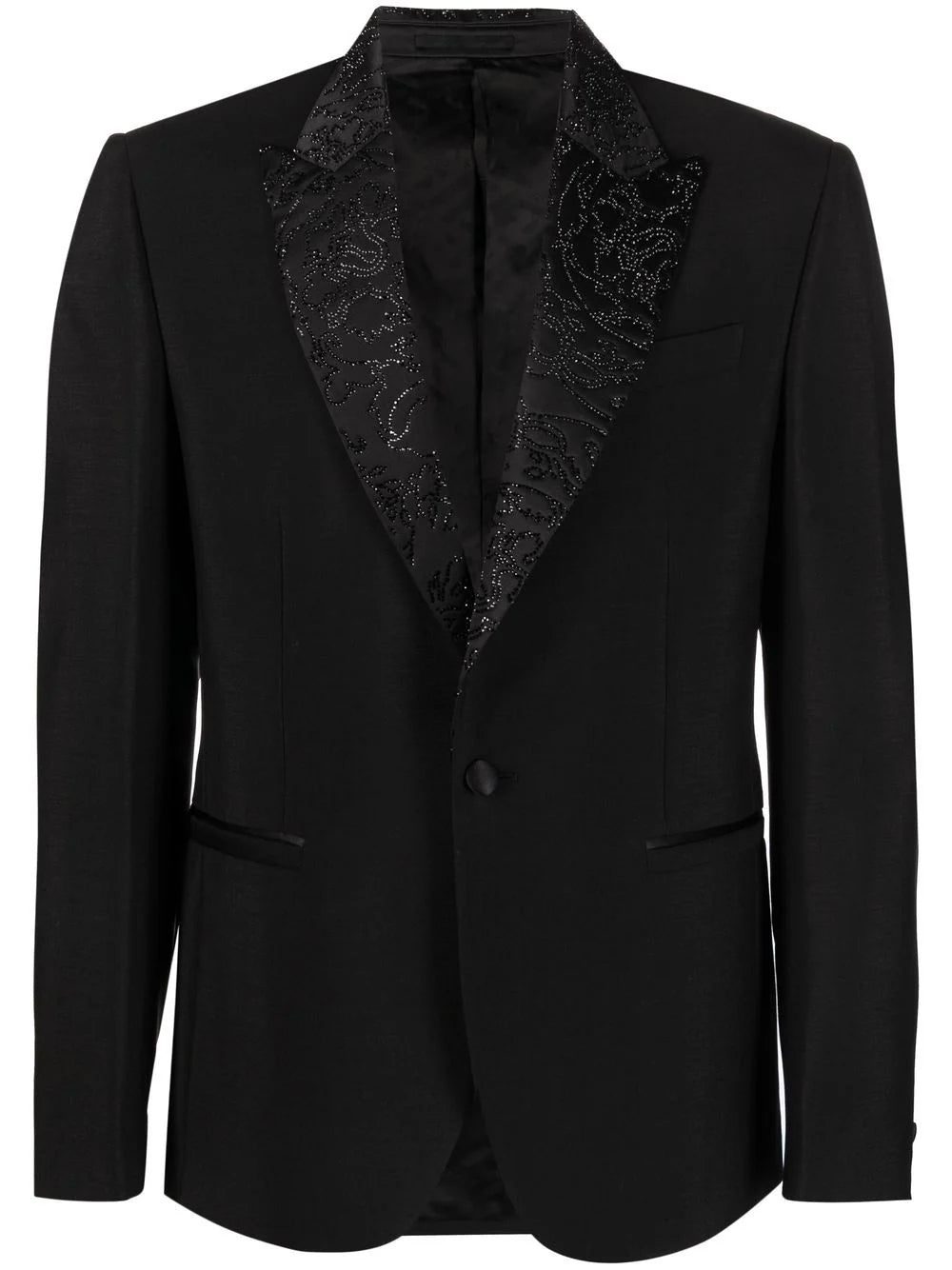 Versace Barocco Silhouette rhinestone-embellished blazer