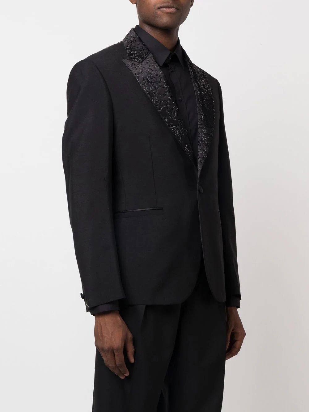 Versace Barocco Silhouette rhinestone-embellished blazer - Image 3