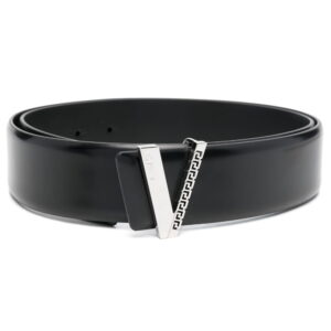 Versace logo-buckle leather belt