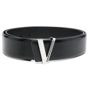 Versace logo-buckle leather belt