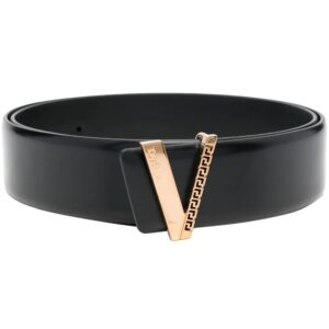Versace logo-buckle leather belt