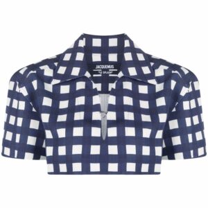 Jacquemus  check-pattern cropped shirt