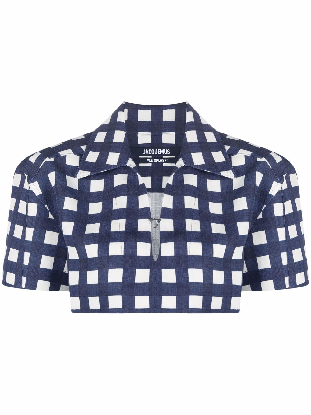 Jacquemus check-pattern cropped shirt