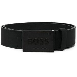 Louis Vuitton logo-plaque leather belt