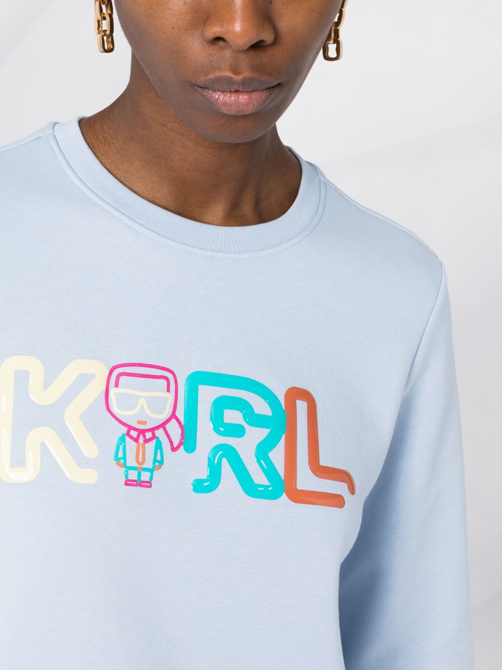 Karl Lagerfeld logo-print crew-neck sweatshirt - Image 3