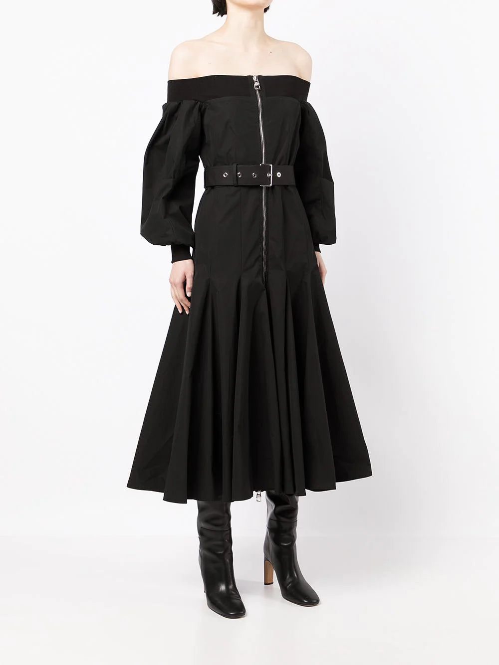 Alexander McQueen off-shoulder belted dress - Image 3