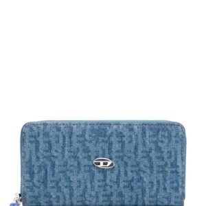 Diesel  logo-print denim wallet