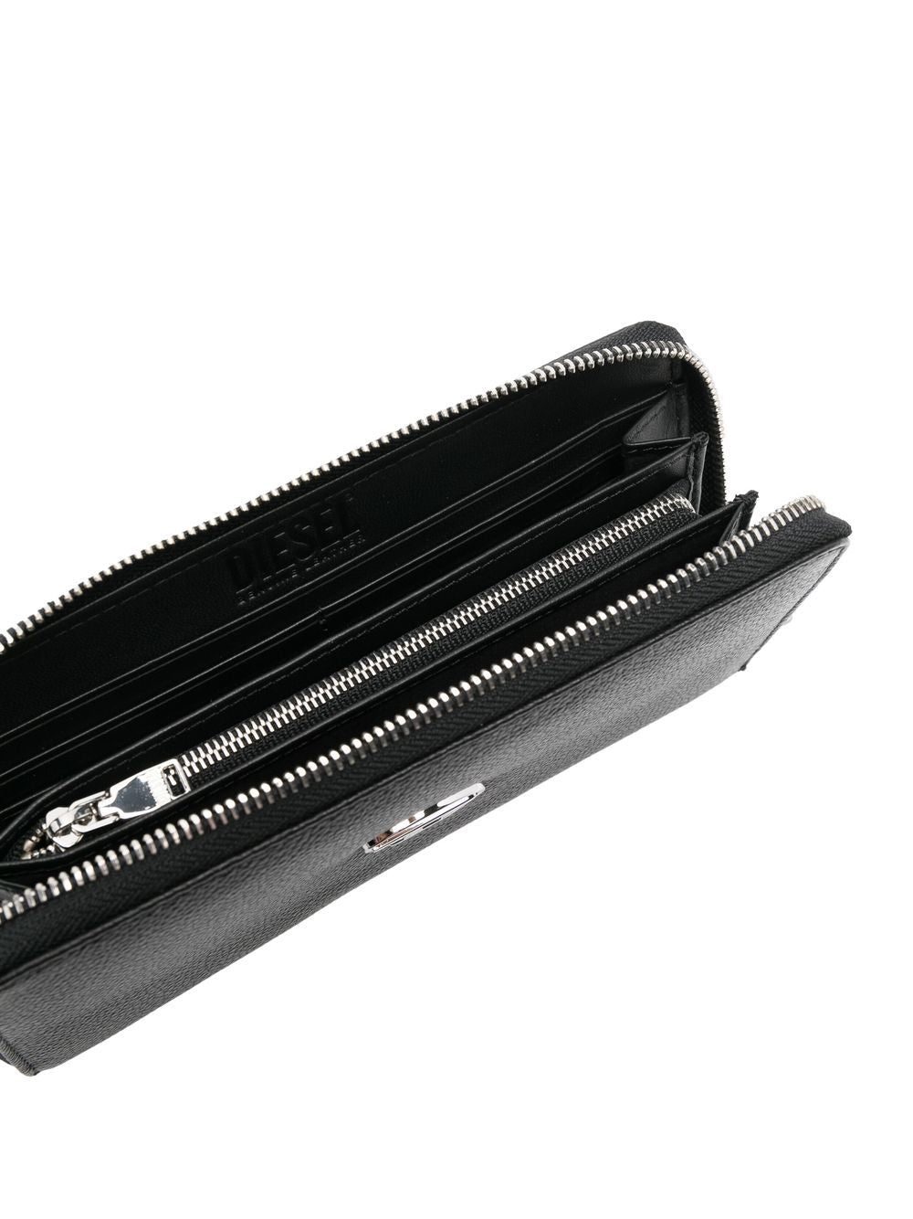 Diesel Continental Zip L logo-plaque leather wallet - Image 3