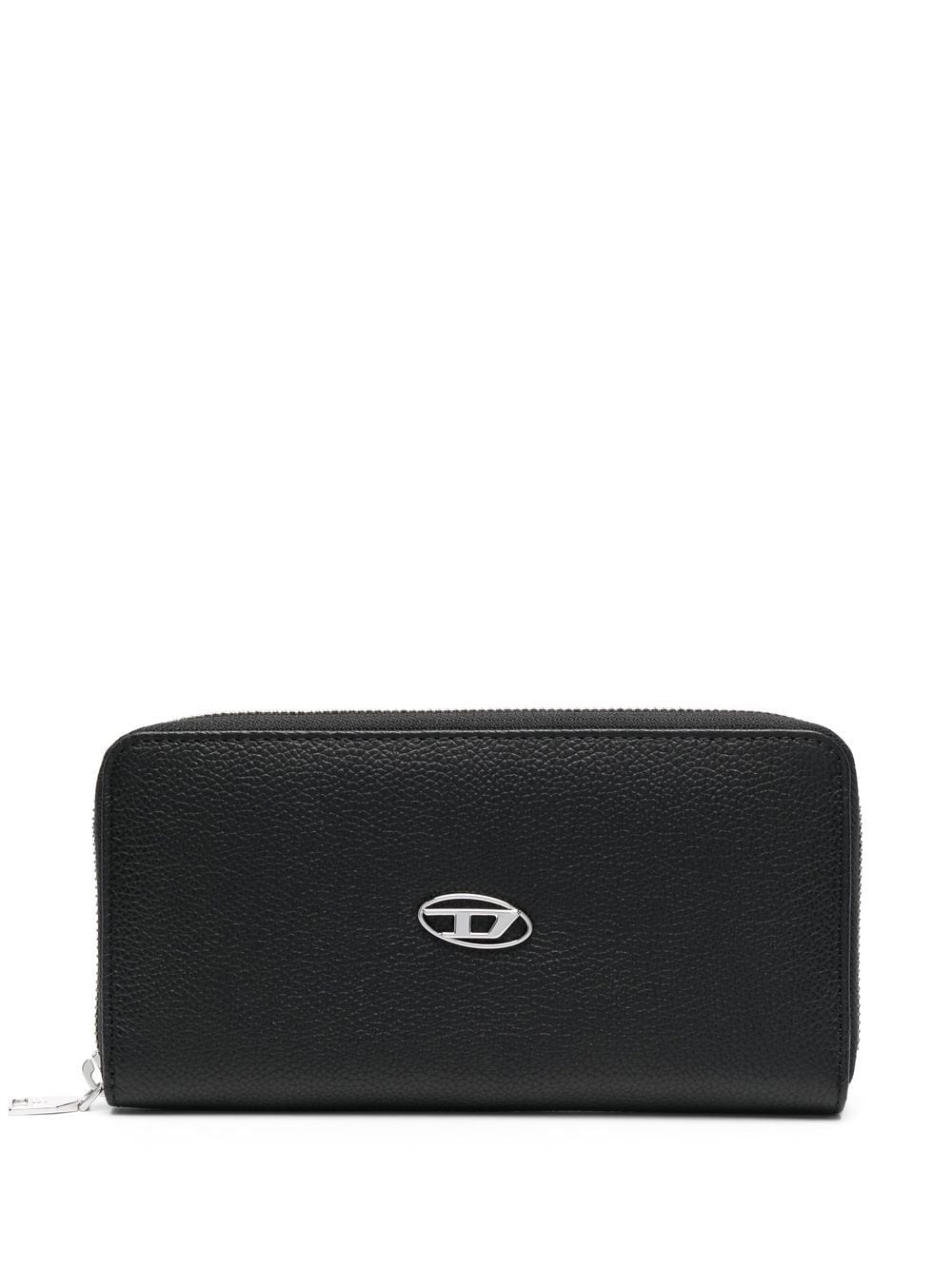 Diesel Continental Zip L logo-plaque leather wallet
