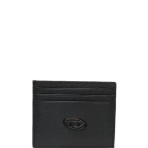 Diesel logo-plaque leather cardholder