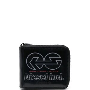 Diesel graphic-print high-shine wallet