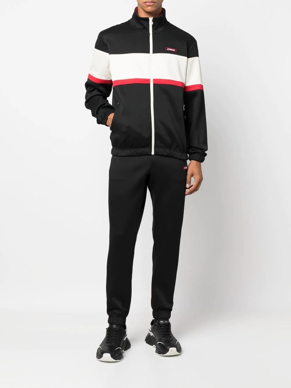 Diesel logo-patch tapered track pants - Image 2