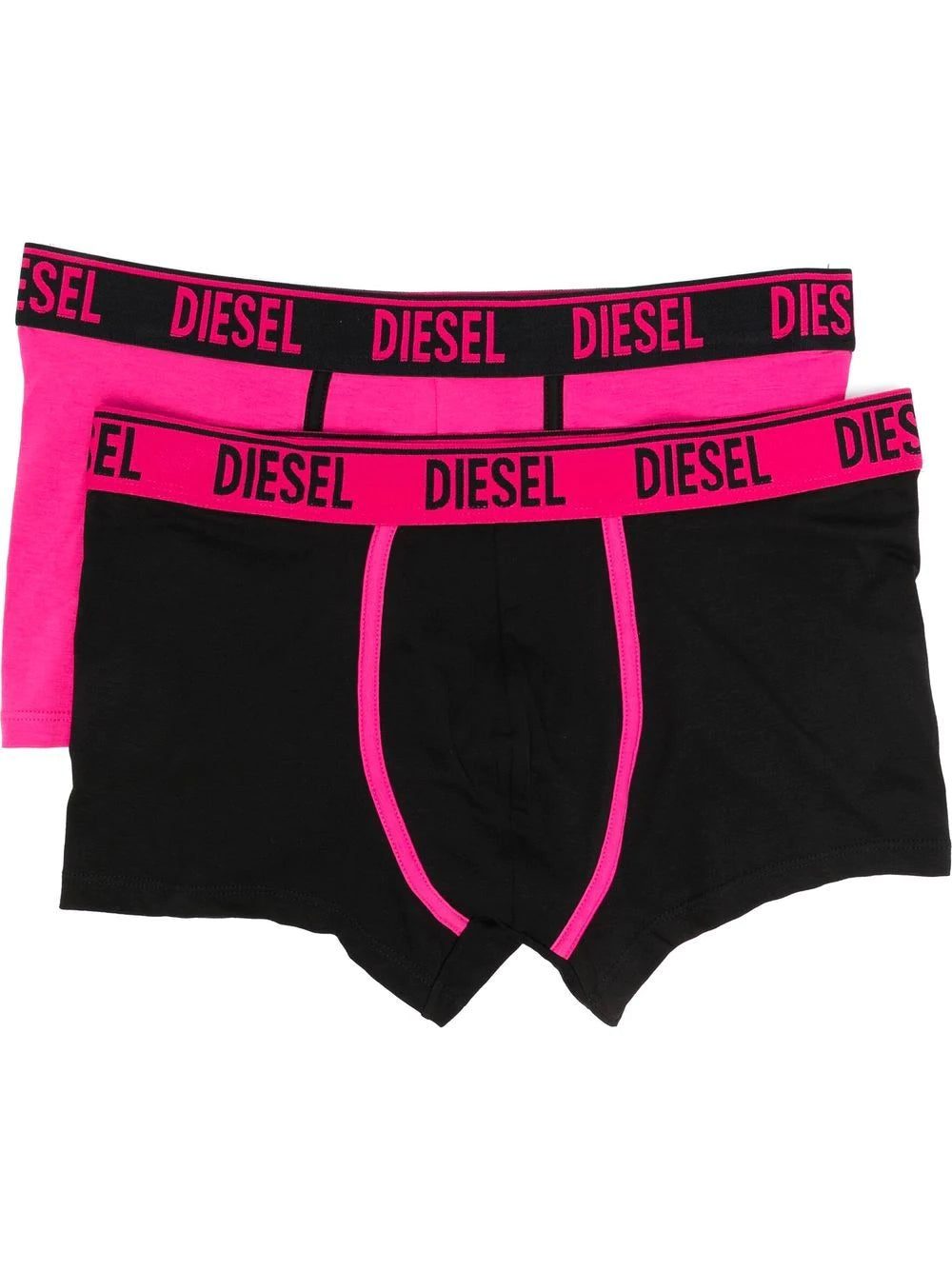 Diesel two-pack logo-waist boxer briefs