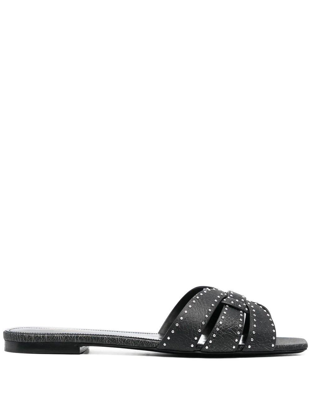 Saint Laurent tribute studded flat sandals