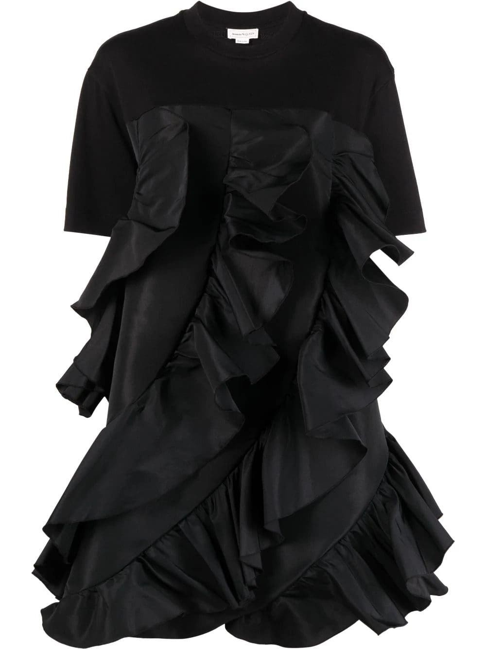 Alexander McQueen ruffle-detail T-shirt dress